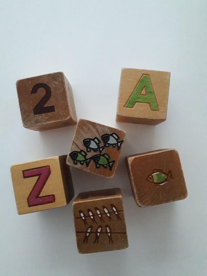 Cubes vintage en bois