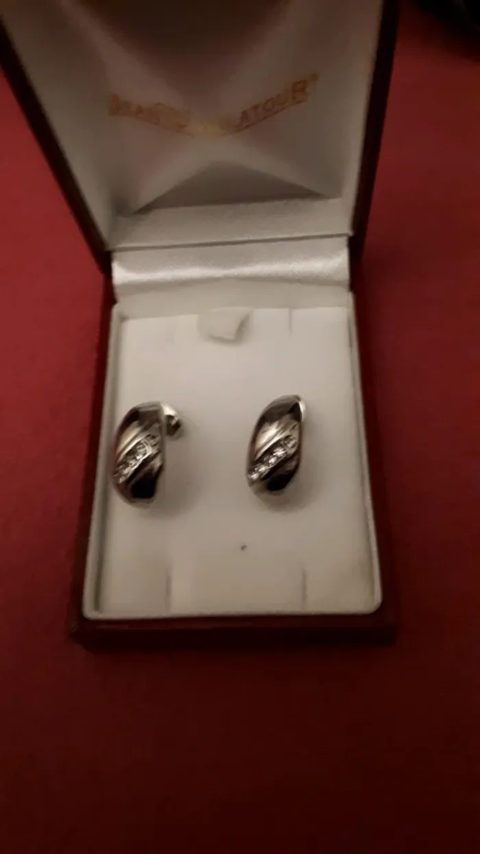 Boucles d'oreilles acier zirconia