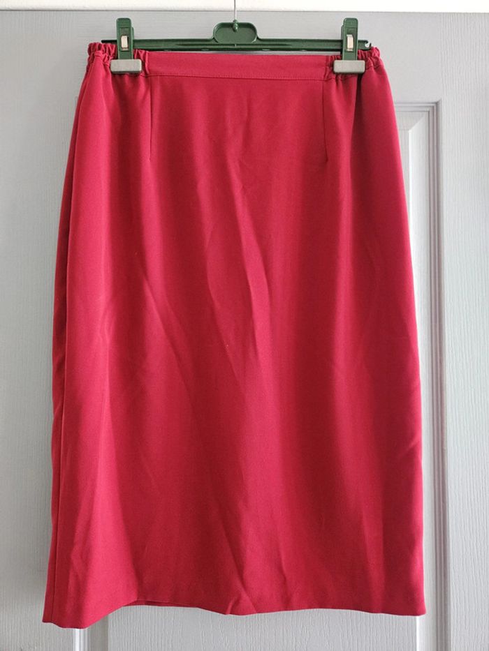 Jupe midi femme - Taille 48 / 4XL - Rouge - photo numéro 3