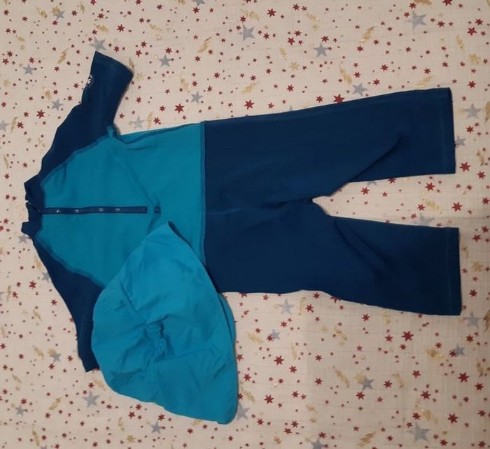 Combinaison maillot de bain et casquette 3-4 ans Nabaji decathlon UPF 50 - photo numéro 2