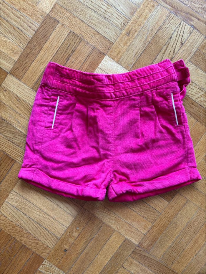 Short en velours fuschia Obaibi 18 mois neuf - photo numéro 6