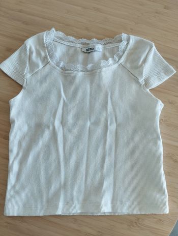 maillot manches courtes côtelé Gémo 5 ans