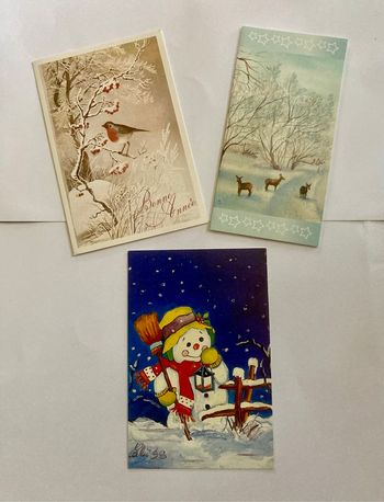 Lot 3 cartes de vœux