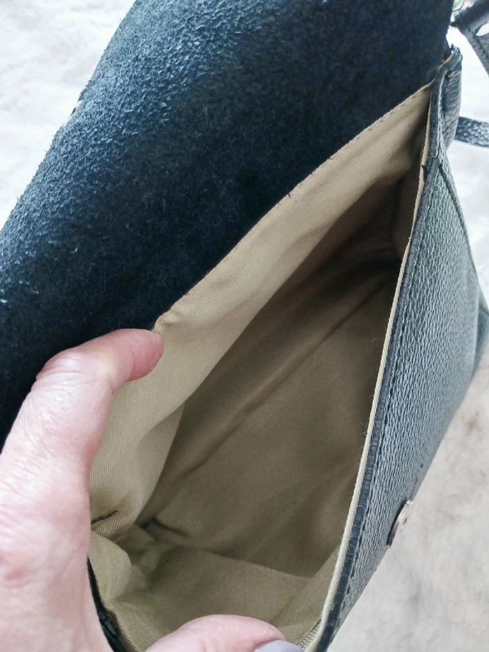 Sac bandoulière cuir noir - photo numéro 5