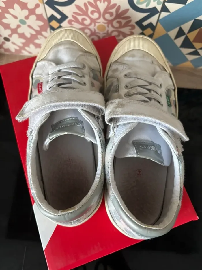 Kickers sneakers gody blanc pois pointure 34 - photo numéro 5