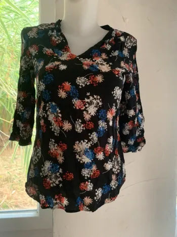 Blouse fleurie Comptoir des cotonniers tailke36manches 3/4