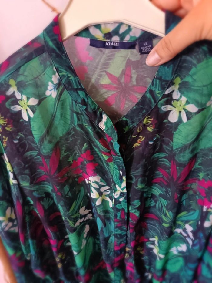 Kimono de plage fleuri XL - photo numéro 2