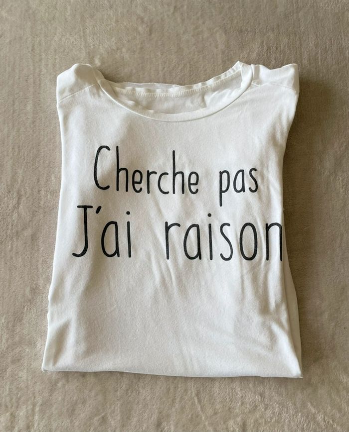 #Long t-shirt blanc 🍀 - photo numéro 8