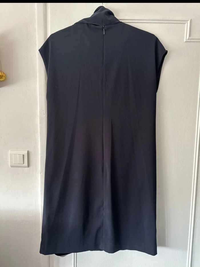 Robe midi sans manches droite bleu marine taille L Mango - photo numéro 5