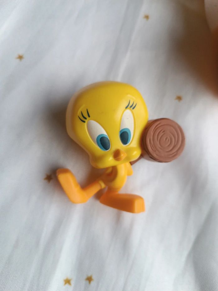 Peluche plush titi Grosminet allongé couché Looney Tunes toons figurine massue masse marteau - photo numéro 2