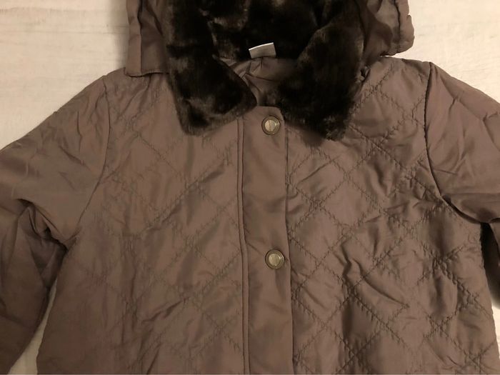BB- manteau/veste 3/4 « taupe » à capuche T 38/40 NEUF - photo numéro 5