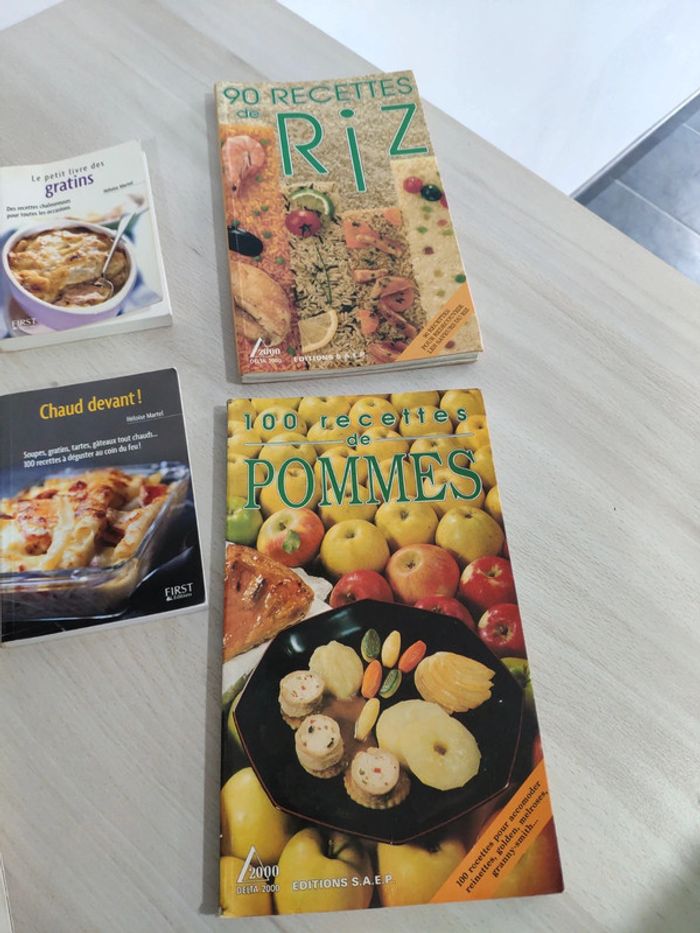 Lot 6 livres cuisine recettes pommes riz desserts fondues raclettes gratins - photo numéro 4