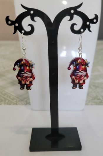 BOUCLES D'OREILLES GNOME NOEL ! NEUVE ! MODELE 5