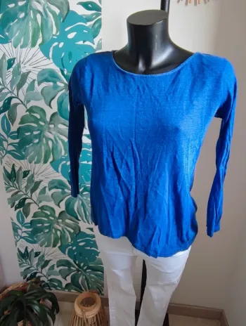 Haut bleu électrique taille S