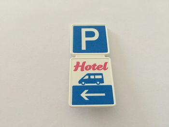 Double panneau de signalisation 30636683 pièce détachée Playmobil 5267 Le minibus de l'hôtel #A34