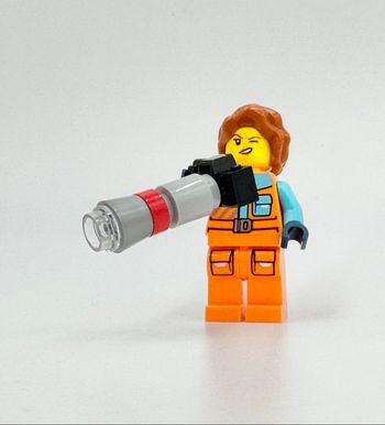 Lego Figurines City : Arctique, Femme (visage double expression) Photographe - NEUF