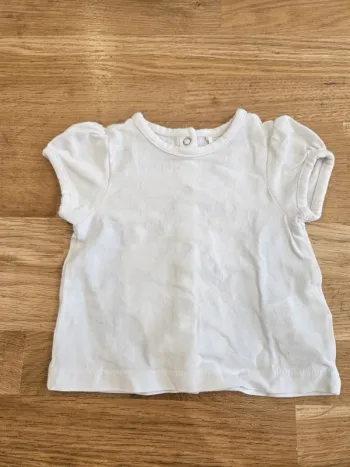 T-shirt blanc 1 mois