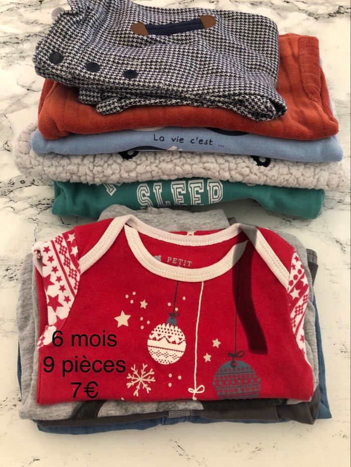 Lot vêtements bébé garçon 6 mois