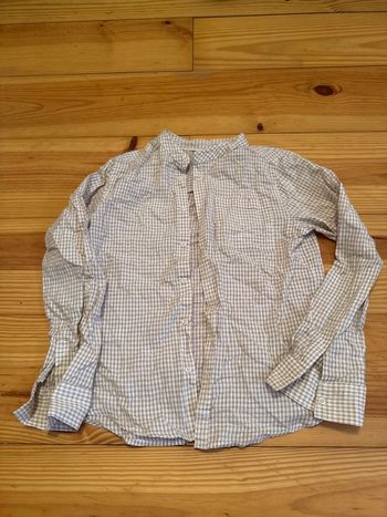 Chemise beige à carreaux, marron, taille 10 ans