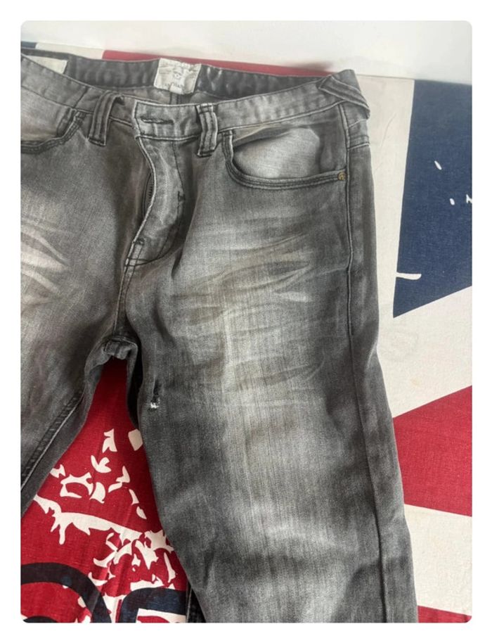 Jeans OWK slim taille 38 gris délavé - photo numéro 10