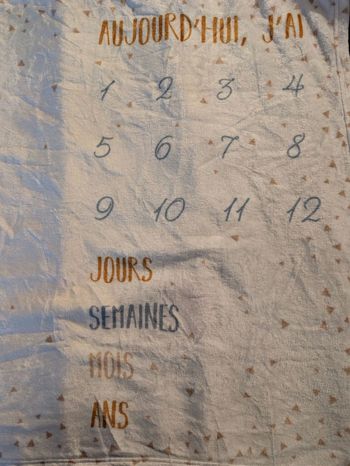 Plaid bébé pour photo 0-12 mois