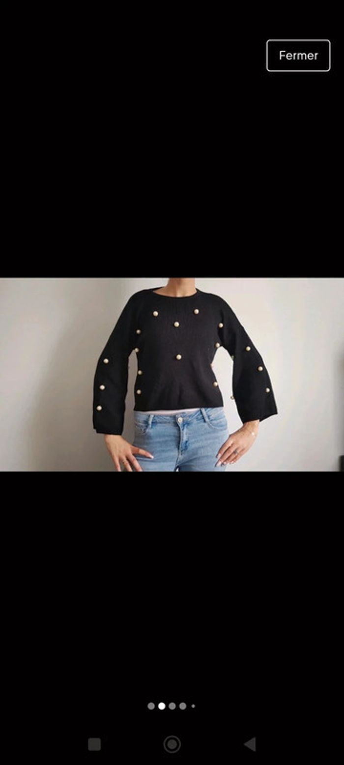 🍁 PULL manches larges avec perles - photo numéro 2