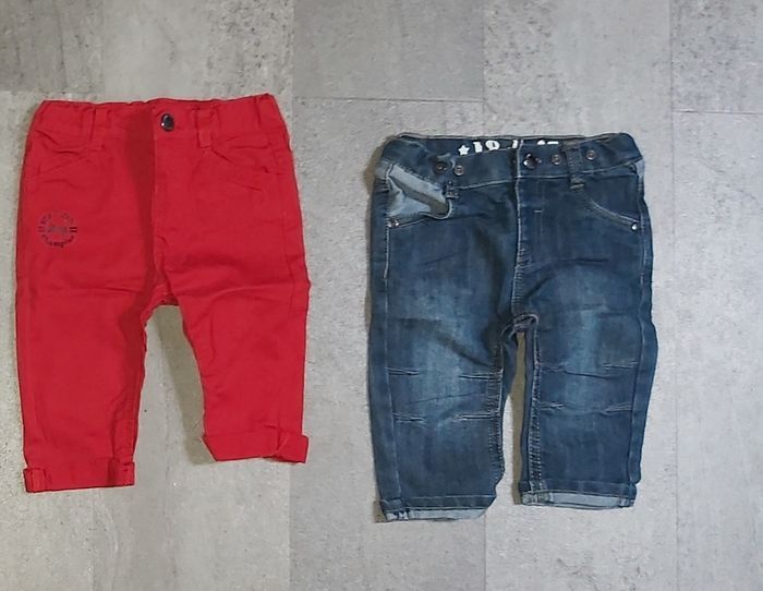 Pantalons x2, 6 mois garçon comme neufs