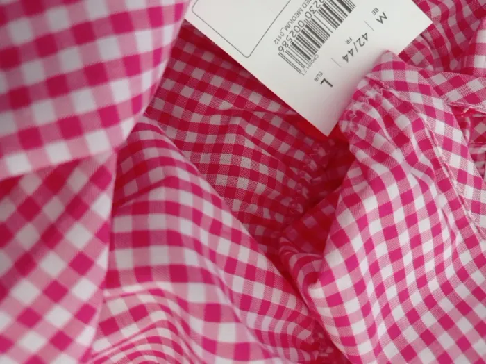 Haut débardeur carreaux rouge et blanc fines bretelles neuf avec étiquette T.L Tex - photo numéro 7