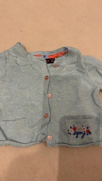 Gilet bleu ciel turquoise