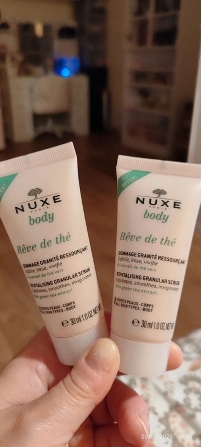 Nuxe Reve de Thé Gommage Granité Ressourçant Lot de 2 x 30 ml