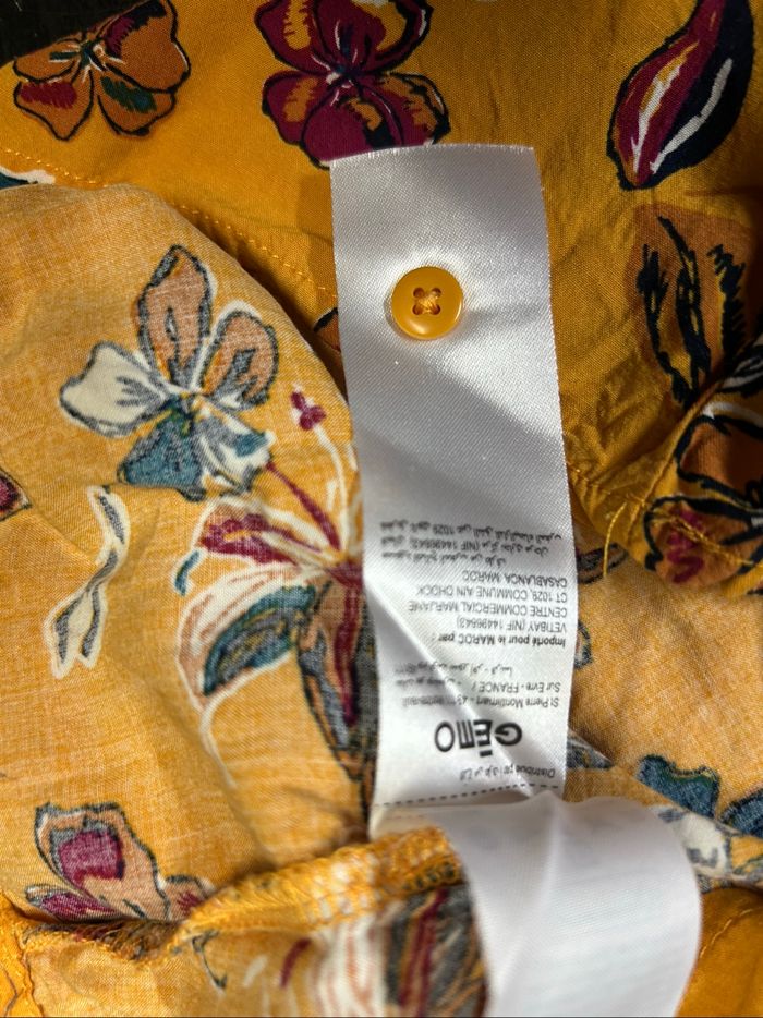 Blouse Gemo - Jaune à fleurs - 4 ans - Parfait état - photo numéro 6