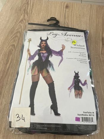 Costume déguisement femme taille M sorcière sexy neuf