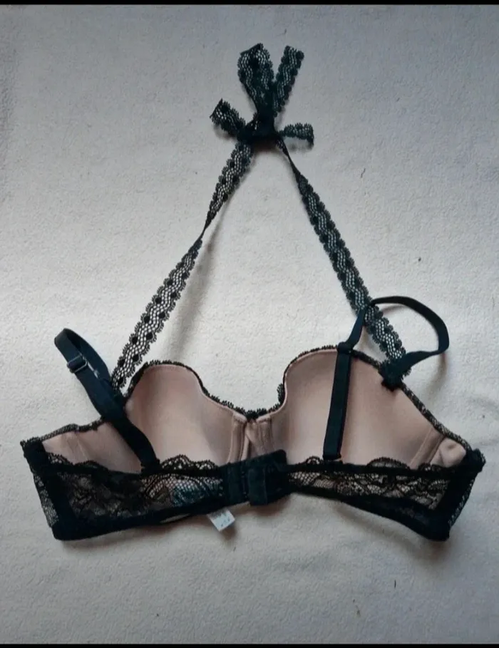 Jolie soutien-gorge beige en dentelle etam 90b - photo numéro 5