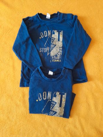Lot 2 Tee-shirts manches longues 18 mois