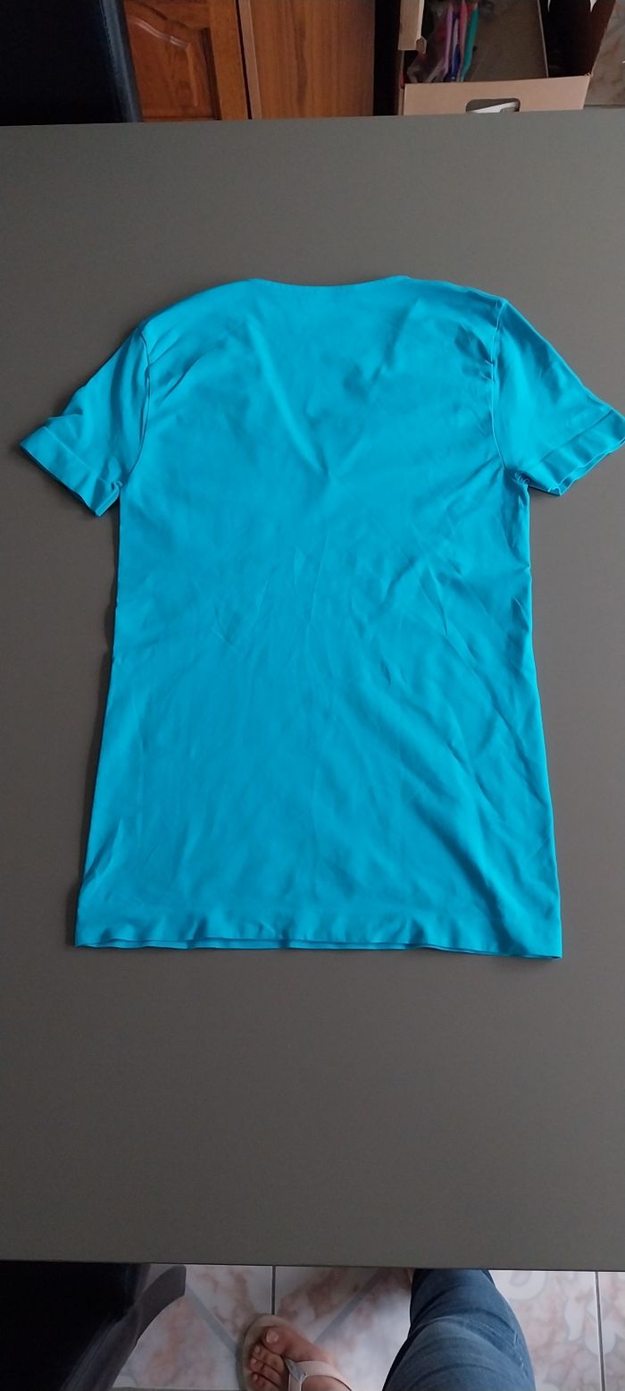 T-shirt femme bleu - photo numéro 4