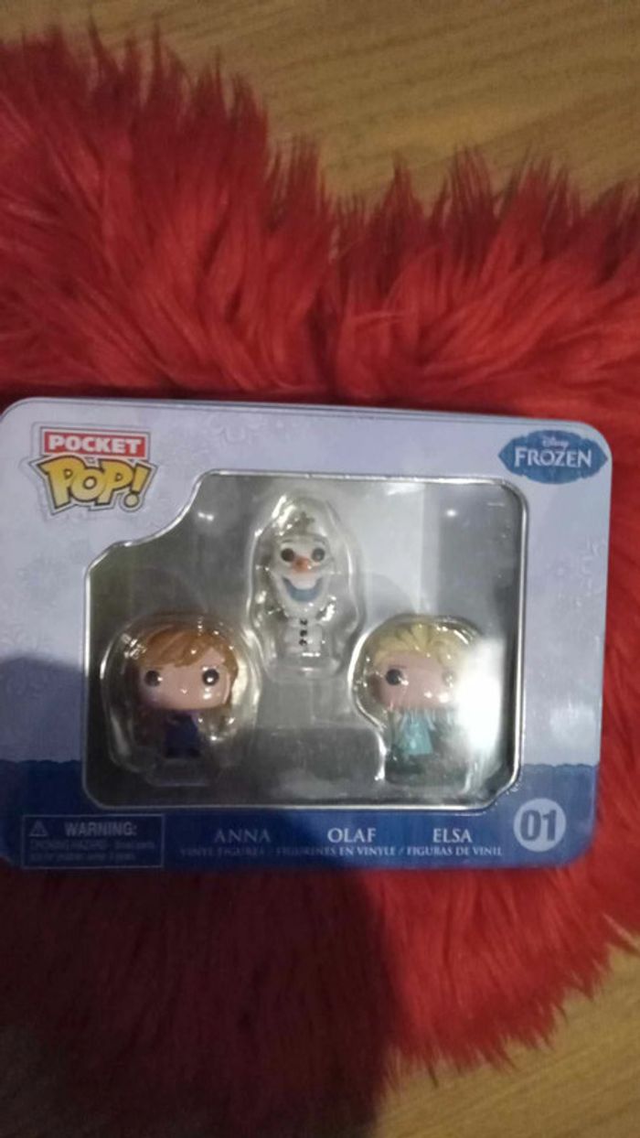 Figurine Funko Pop! de poche Disney Frozen Elsa Anna et Olaf