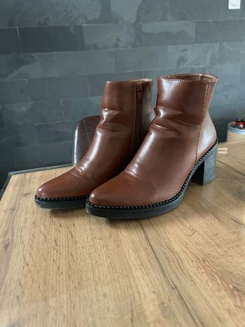 Bottines à talon marron - pointure 40