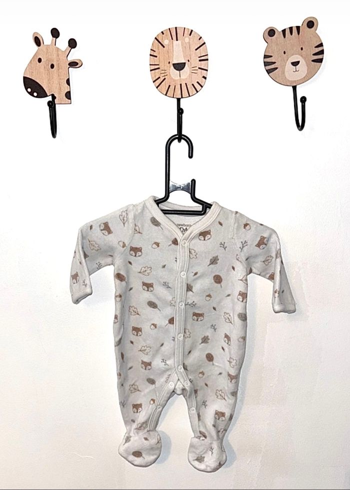Pyjama en velours motif renard taille 1 mois