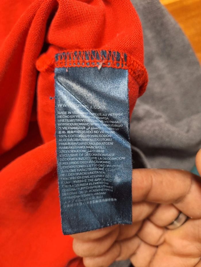Polo tommy Hilfiger vintage manche longues - taille L rouge - homme logo brodé (428) - photo numéro 8