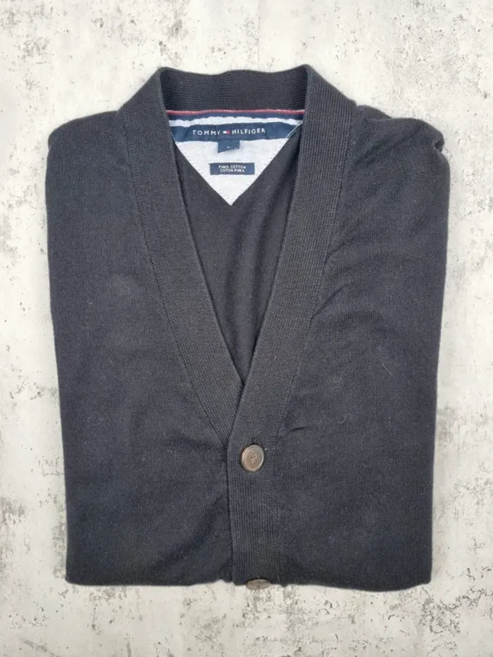 Cardigan noir Tommy Hilfiger – Taille M Homme - photo numéro 2