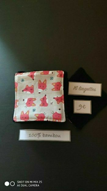 16 lingettes lavables, neuf