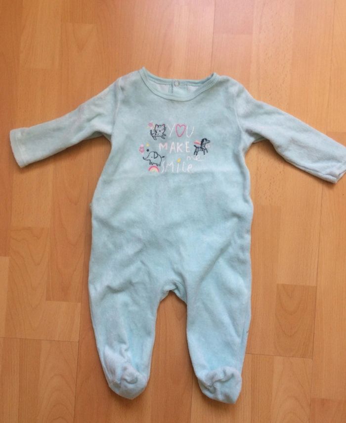 Pyjama fin velours 6 mois