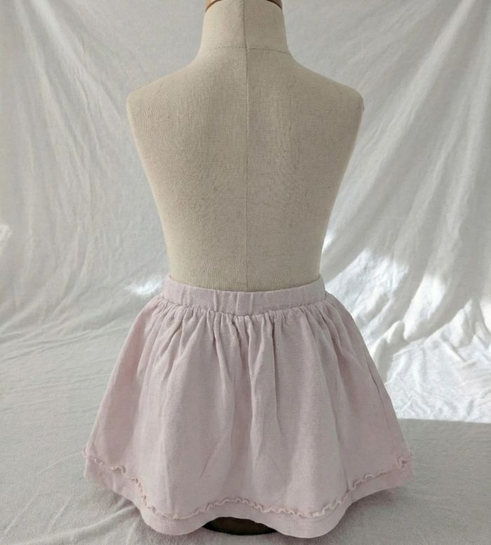 Jupe rose pâle en coton motifs papillons - Eldys 3 ans (94 cm) 🦋 - photo numéro 2