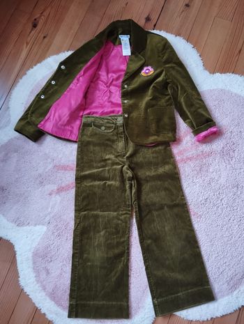 Ensemble veste et pantalon vert fille 8 ans