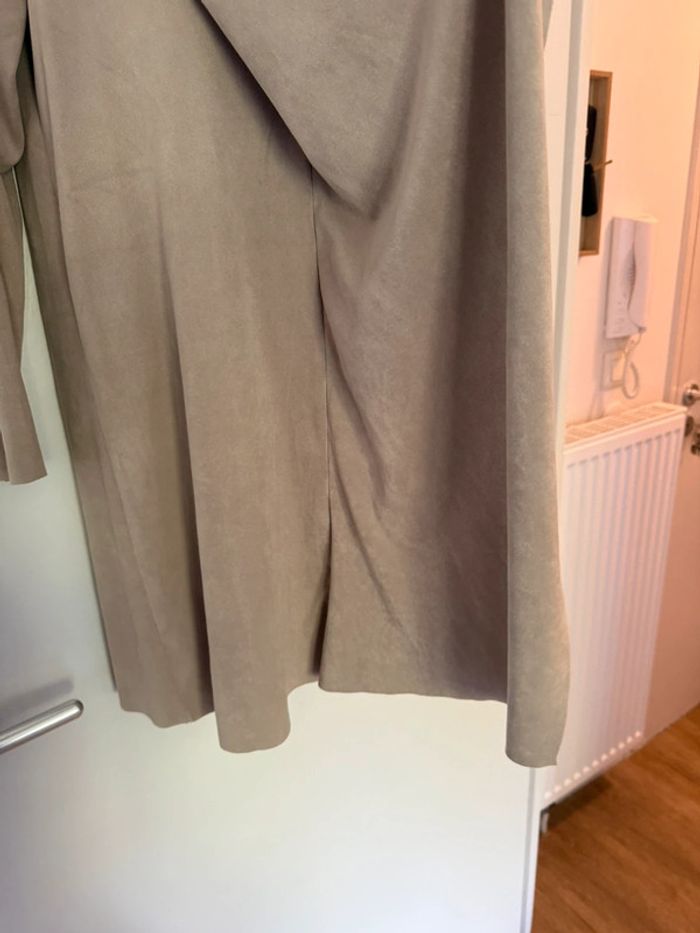 Robe tunique effet daim beige Zara - photo numéro 6