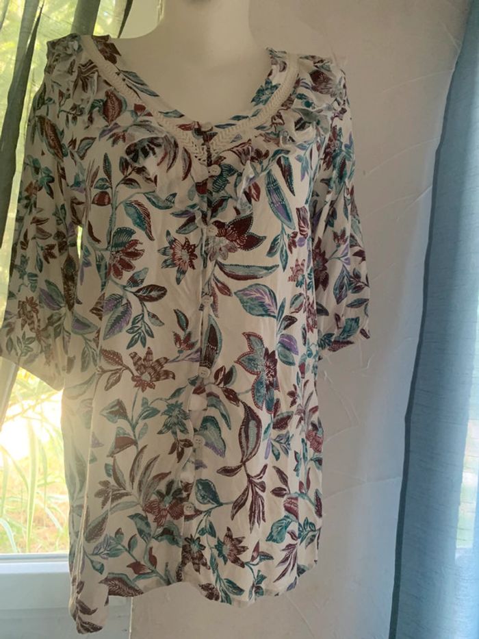Blouse fleurie taille 40 M&Mode - photo numéro 5