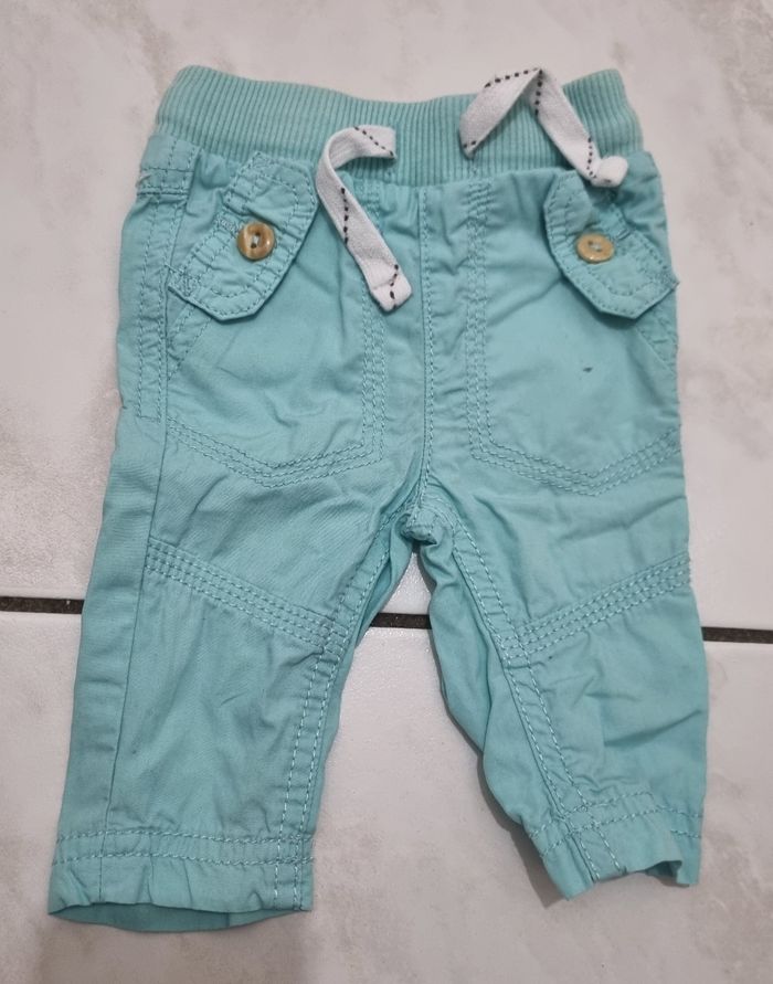 pantalon garçon bleu turquoise kiabi 1 mois