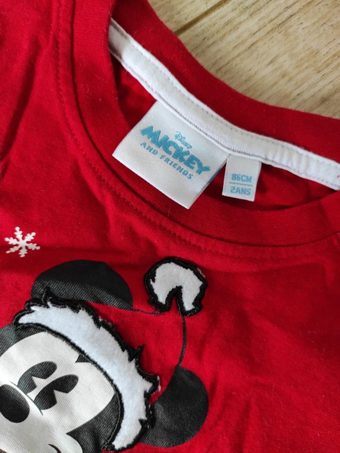 Tee shirt manches longues Mickey noël - photo numéro 3