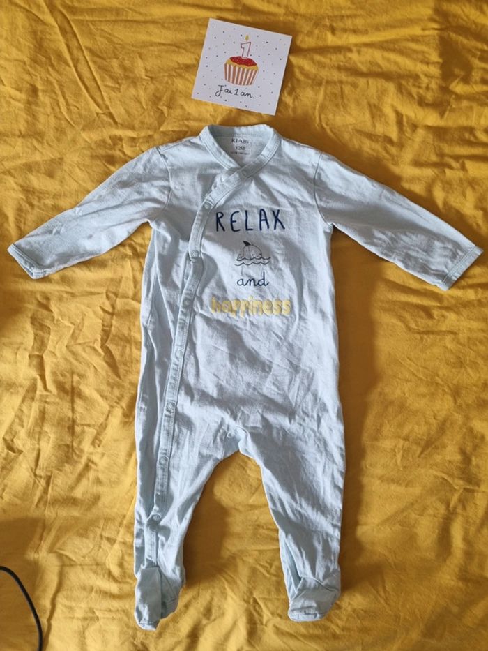 Pyjama coton 12 mois cache cœur