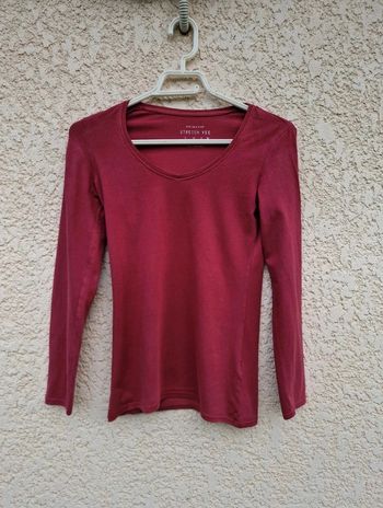 Haut rouge à manches longues - Taille 34 - Primark